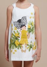 Load image into Gallery viewer, Mayoral Kid Girl White with Yellow Embroidery Dress
