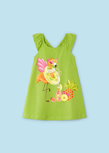 Mayoral Kid Girl Green Flamingo Dress