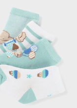 Carregar imagem no visualizador da galeria, Mayoral 4pairs Baby Neutral Green Elephant Sock Set
