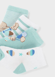 Mayoral 4pairs Baby Green Elephant Sock Set