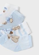 Mayoral 4pairs Baby Boy Sky Blue Elephant Sock Set