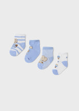 Cargar imagen en el visor de la galería, Mayoral 4pairs Baby Boy Blue Elephant Sock Set
