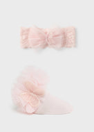 Mayoral 3pk Baby Girl Pink Butterfly Socks & Headwrap Set