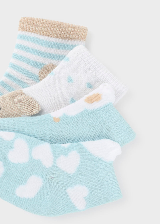 Mayoral 4pairs Baby Blue Bunny Sock Set