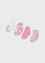 Cargar imagen en el visor de la galería, Mayoral 4pairs Baby Girl Pink Bunny Sock Set
