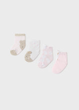 Carregar imagem no visualizador da galeria, Mayoral 4pairs Baby Girl Rose Bunny Sock Set
