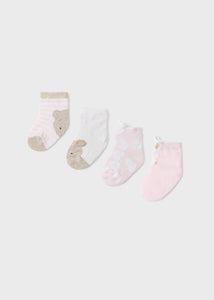 Mayoral 4pairs Baby Girl Rose Bunny Sock Set