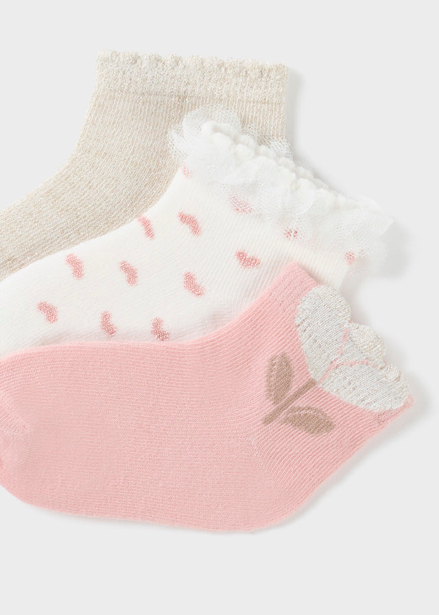 Mayoral 3 pairs Baby Girl Pastel Sock Set