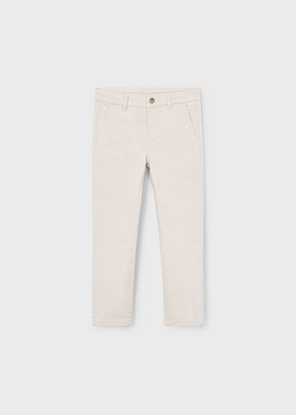 Mayoral Kid Boy Beige Slim Fit Chino Pants