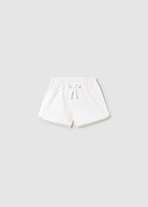 Mayoral Baby Girl White Shorts