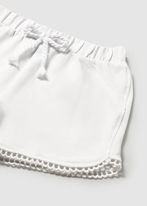Mayoral Baby Girl White Shorts