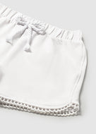 Mayoral Toddler Girl White Shorts