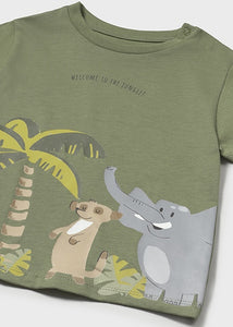 Mayoral Toddler Boy Green Jungle Tee