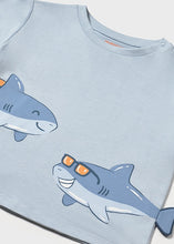 Load image into Gallery viewer, Mayoral Toddler Boy Blue Sharks Tee
