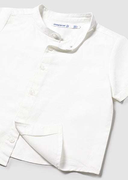 Mayoral Baby Boy White Short Sleeve Shirt