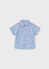 Load image into Gallery viewer, Mayoral Toddler Boy Blue Sailboat Print Short Sleeve Shirt
