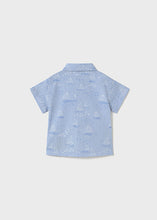 Load image into Gallery viewer, Mayoral Toddler Boy Blue Sailboat Print Short Sleeve Shirt
