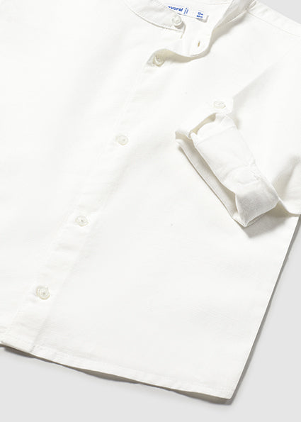 Mayoral Baby Boy White Long Sleeve Shirt