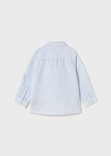 Load image into Gallery viewer, Mayoral Baby Boy Blue Striped Long Sleeve Shirt
