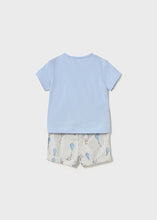 Afbeelding in Gallery-weergave laden, Mayoral 2pc Baby Boy Blue Kite Tee and Striped Shorts Set
