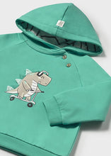 Load image into Gallery viewer, Mayoral Baby Boy Teal Dino Hoodie
