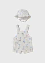 Afbeelding in Gallery-weergave laden, Mayoral 2pc Baby Boy Striped Kite Print Shortalls with Hat
