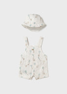 Mayoral 2pc Baby Boy Striped Kite Print Shortalls with Hat