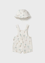 Afbeelding in Gallery-weergave laden, Mayoral 2pc Baby Boy Striped Kite Print Shortalls with Hat
