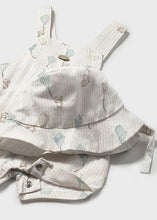 Afbeelding in Gallery-weergave laden, Mayoral 2pc Baby Boy Striped Kite Print Shortalls with Hat
