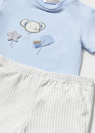 Mayoral 2pc Baby Boy Blue Tee and Shorts Set