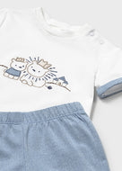 Mayoral 2pc Baby Boy Lion Castle Tee and Shorts Set