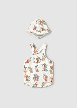 Carregar imagem no visualizador da galeria, Mayoral 2pc Baby Boy Tropical Shortalls with Hat
