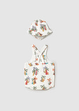 Carregar imagem no visualizador da galeria, Mayoral 2pc Baby Boy Tropical Shortalls with Hat
