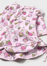Afbeelding in Gallery-weergave laden, Mayoral 2pc Baby Girl Pink Bird/ Ice Cream Print Swimsuit Romper &amp; Sun Hat Set

