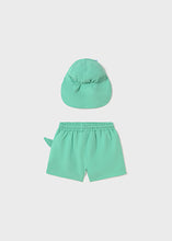 Load image into Gallery viewer, Mayoral 2pc Toddler Boy Dino Swim Shorts &amp; Sun Hat Set
