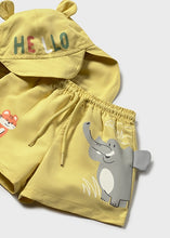 Carregar imagem no visualizador da galeria, Mayoral 2pc Baby - Toddler Boy Gold Swim Shorts &amp; Sun Hat Set
