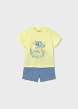 Load image into Gallery viewer, Mayoral 2pc Toddler Boy Yellow/ Blue Sea Animals Set
