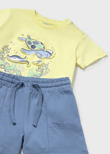 Load image into Gallery viewer, Mayoral 2pc Toddler Boy Yellow/ Blue Sea Animals Set

