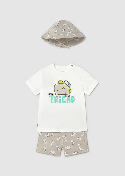 Mayoral 3pc Baby Boy Big Dino Friend Set