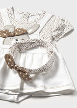 Load image into Gallery viewer, Mayoral Baby Girl White Bodysuit Dress with Headwrap
