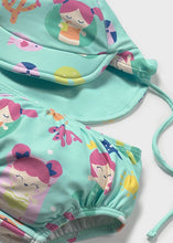 Afbeelding in Gallery-weergave laden, Mayoral 3pc Baby Girl Aqua Mermaid Print Rashguard, Diaper Cover &amp; Sun Hat Set
