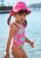 Mayoral 1pc Toddler Girl Pink Ocean Animals Print Swimsuit