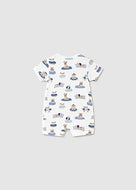 Mayoral 1pc Baby Boy Blue Dogs Print Romper