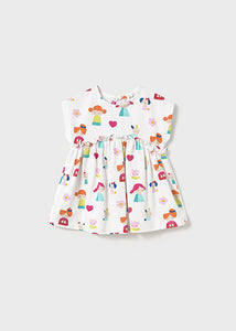 Mayoral Baby Girl White Character Print Dress