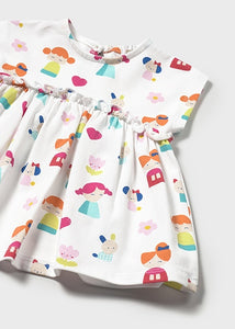 Mayoral Baby Girl White Character Print Dress
