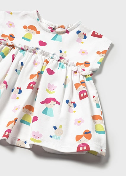 Mayoral Baby Girl White Character Print Dress