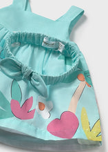 Load image into Gallery viewer, Mayoral Baby Girl Teal Sirena Dress with Headwrap
