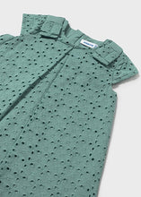 Load image into Gallery viewer, Mayoral Baby Girl Emerald Eyelet Dress
