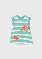 Mayoral Toddler Girl Blue Striped Dress