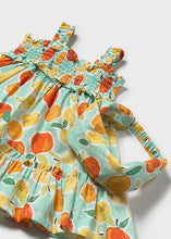 Load image into Gallery viewer, Mayoral Baby Girl Fruit Print Dress with Bonnet
